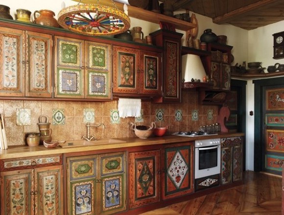 кухня в русском стиле фото