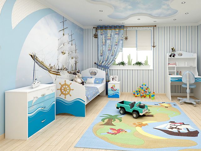 фото морского интерьера в детской комнате